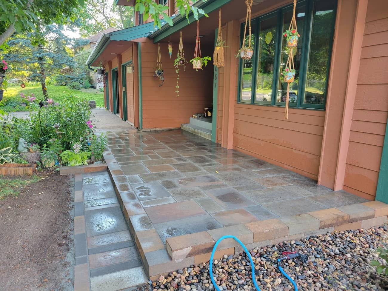 a hardscaping patio project